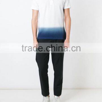 Trend Plain White Gradient Color Polo t Shirts for Mens photo-2