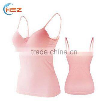 Hsz-8898 Soft Comfortable Smooth Seamless Camisole Lady Underwear Fashion Padded Bra Wholesale photo-5