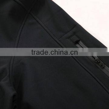 Zipper Custom Black Softshell Jacket Men Waterproof Taped