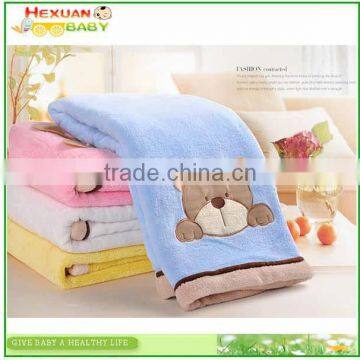 High quality 100% polyester coral fleece knitted baby blanket