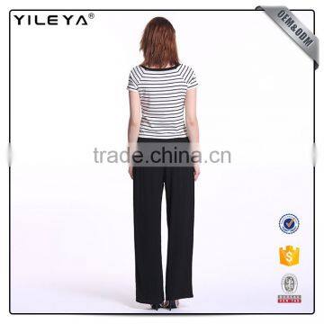 ODM Services T-shirt Custom,women Short Sleeve Stripe T-shirt photo-5