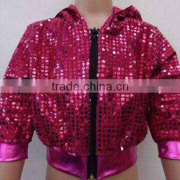 Dance Costume Medium Child Pink Jacket Jazz Solo Competition Pageant Glitz