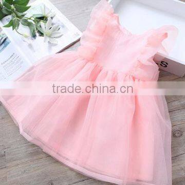 2017 Modern Summer Pure Colour Flying Sleeve Dresses With Frock Dresses photo-4