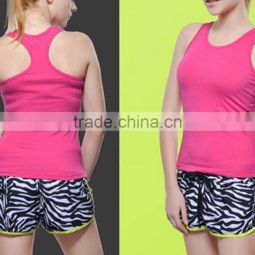 95% Cotton 5% Spandex Fitness Tank Top for Ladies