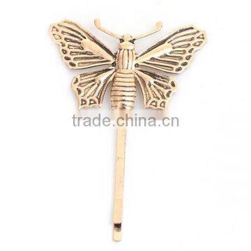 Hair Clips Findings Butterfly Animal Tone Antique Gold