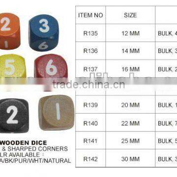 (R137) COLOR WOODEN DICE