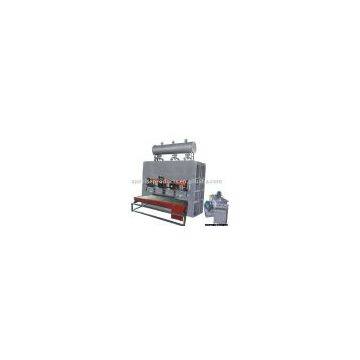 Hot press machine for laminated board