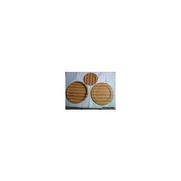 bamboo round tray and plate