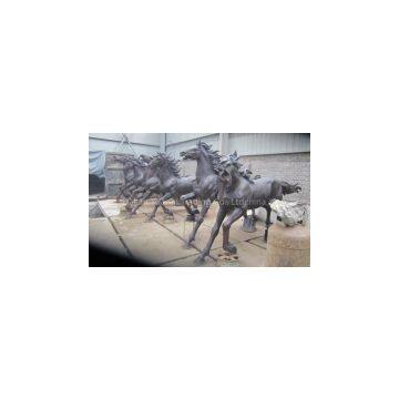 Large Modern cast Bronze Horse Sculptures