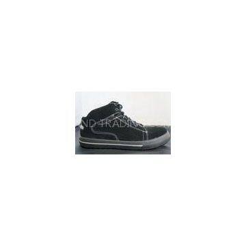 Protective Cow Suede Black Safety Toe Work Shoes ,Size 39 / 40