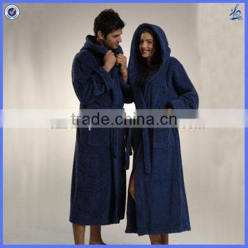 Deluxe turkish cotton bathrobes/couple hooded bathrobe