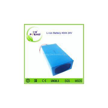 Factory custom 24v 40ah industrial lithium battery