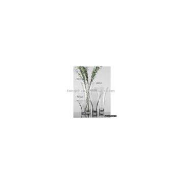 clear glass vase, flower vase, glassware