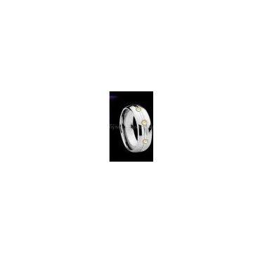 Fashion Tungsten Men's Ring With Quality Stones