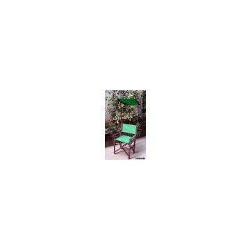 Wooden director chair (Straight feet, with sun shield)