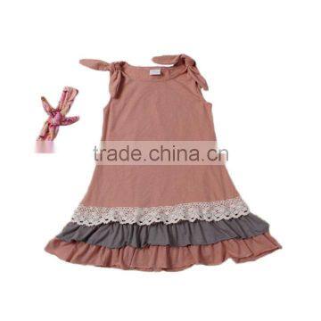 2017 hot sale baby girl dress sleeveless knit cotton children frocks designs dresses for girls