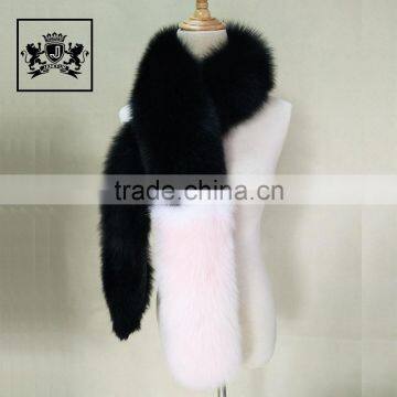 Custom fashion scarf women real fox fur scarf for winter warm great fur collar