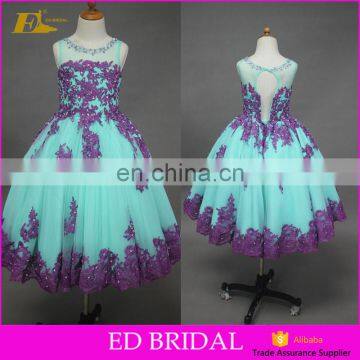 Custom Made Sleeveless Beaded Appliques 2 Year Old Girl Dress Evening Dress Prom Dress