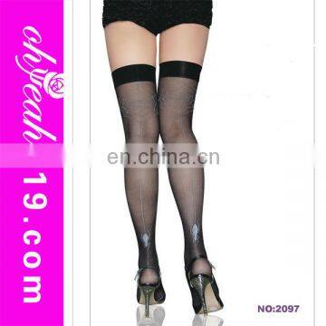 Best sale women black tube nylon stocking