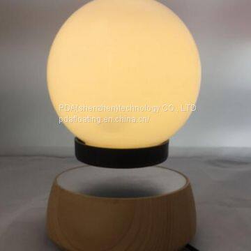 Wooden base rotating Magnetic floating led lamp