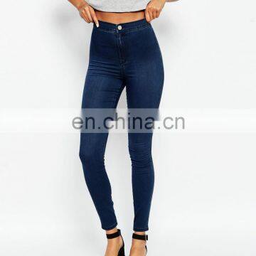 2015 NEW women ladies high waist denim jean pants london blue trouser fashion latest new design