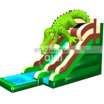 inflatable water slide with swimming pool for play fun