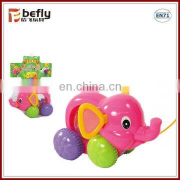 Cute baby plastic elephant pull push toy