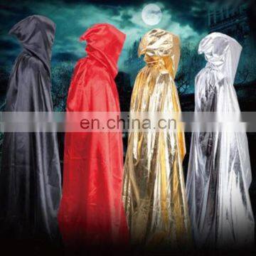 4 Colors Hooded Long Cloak Cape Halloween Robe Wedding Witch Wicca costume