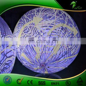 Vivid Full Printing Giant Inflatable Lighting Sphere , Inflatable LED Balloon Party Decoration , PVC Hanging Advertising Globe photo-2
