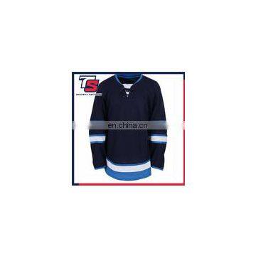 custom embroidery/laser cut twill Team sets hockey jersey made in china