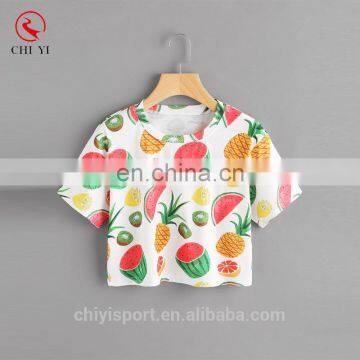 Fruit Print Random Tee Cute Girl Summer wear beautiful Women Stylish T-shirt