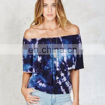 Buy Girls Wear New Fashionable Off Shoulder Tie & Dye Tops Online