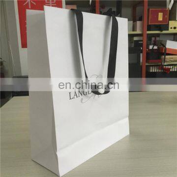 High quality 300gsm paper white kraft paper gift bags