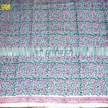 Vishal Handicraft-50 Yards Indian Boho Hand Block Print Cotton Fabric Sanganeri Floral Printed Block Print Cotton Fabric photo-3