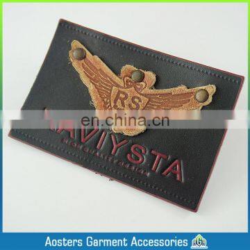 Custom made high quality genuine leather label