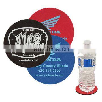 Custom Polyester Fabric Recycled Rubber Drink Coaster With Rubber Bottom photo-6