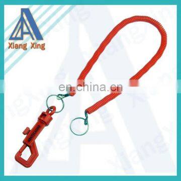 plastic spiral coiled cord for promotion,plastic coil cord with keychain