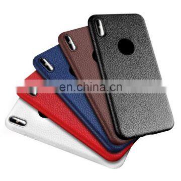 Protective Case Leather lines Phone Case for iPhone X Soft TPU Back Cover