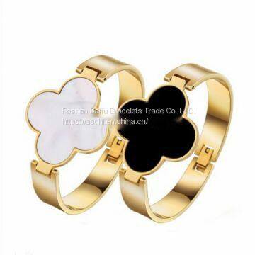 Fashion Jewelry Four-Leaf Clover Bracelet Stainless Steel Bracelet