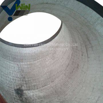Heating resistance al2o3 catalyst ceramic lined pipe steel pipe