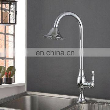 Economic deck mounted faucet manufacture gold color pull out flexible hose kitchen faucet