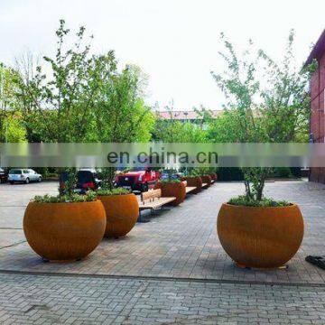 Corten Steel Planters Orb Corten Planters for Garden photo-6