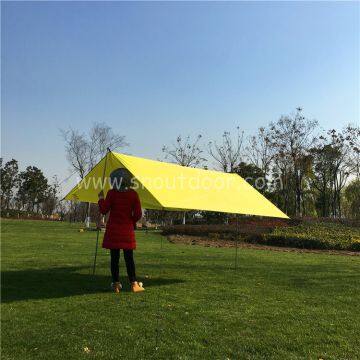 Camping Fly Tarp Yelllow Color 3X3M Silver Coated  Sun Shade Beach Shelter