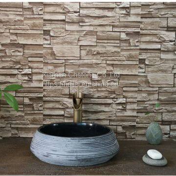 China Black Granite Sinks,Black Granite Sinks, Nature Stone Wash Basin photo-2