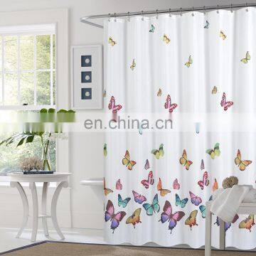 Butterflies Decoration Natural Botanic Parks Springtime Festive Season Multicolor Shower Curtain Set photo-5