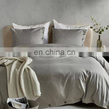 Super Soft Breathable Anti Wrinkle Brushed Microfiber Light Gray Bedding Collection Sets