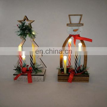 Wooden Tree/Cute Snowman Shaped Led Light