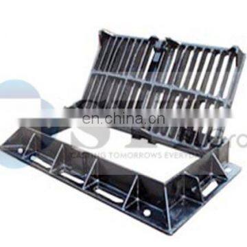 Ductile iron grill with two pieces grating