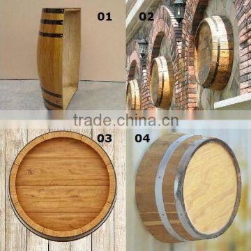 Custom made antique wooden bar wall bucket