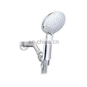 ABS Shiny Chrome Diamond Gridding Handheld Shower Set with shower hose